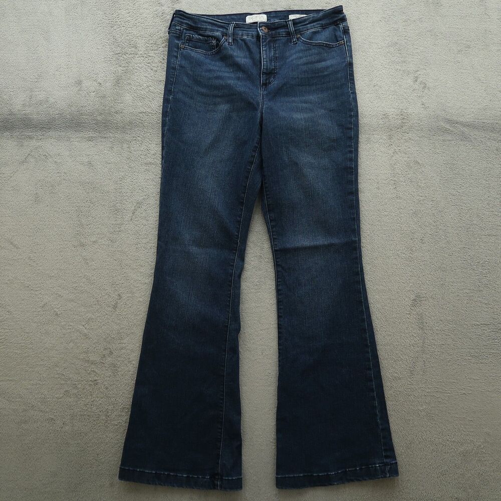 Sofia Vergara Jeans Women's Size 8 Blue Melisa Flare Stretch Denim 33" Inseam